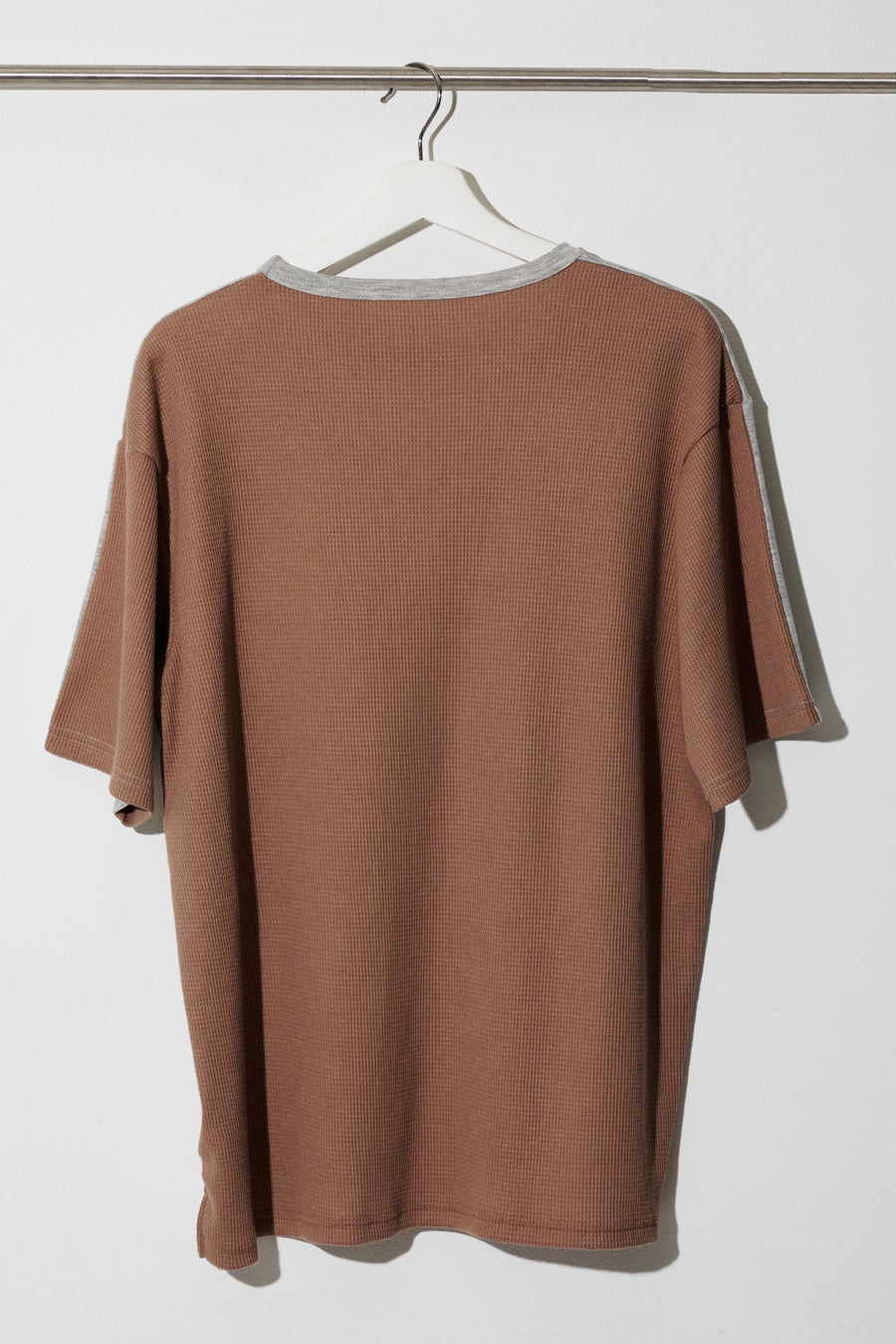 Hybrid T-SHIRT（Punch×Waffle）杢Gray×Brown [New ITEM]
