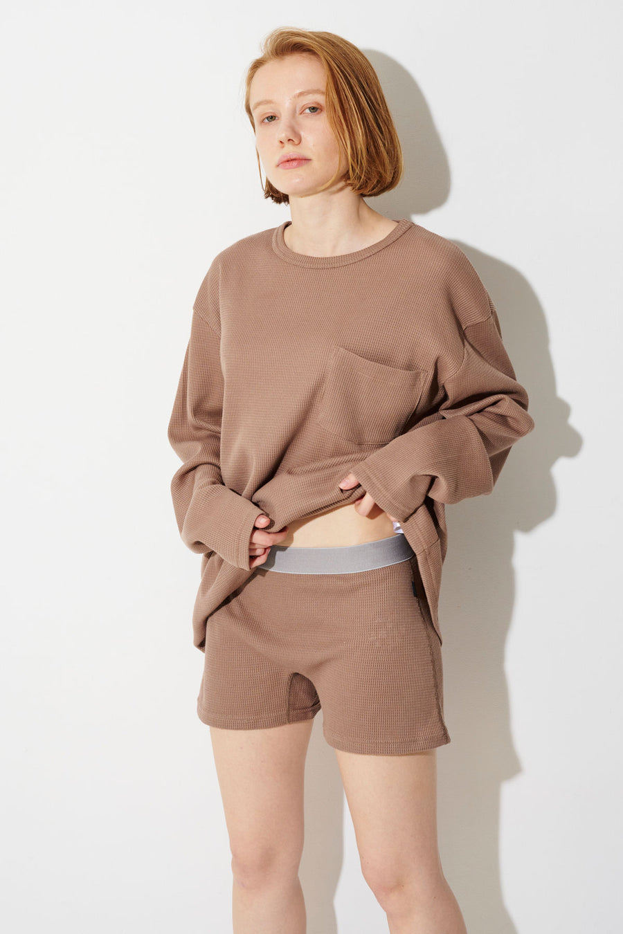 Relux LONG T-SHIRT（Waffle）Brown [New ITEM]