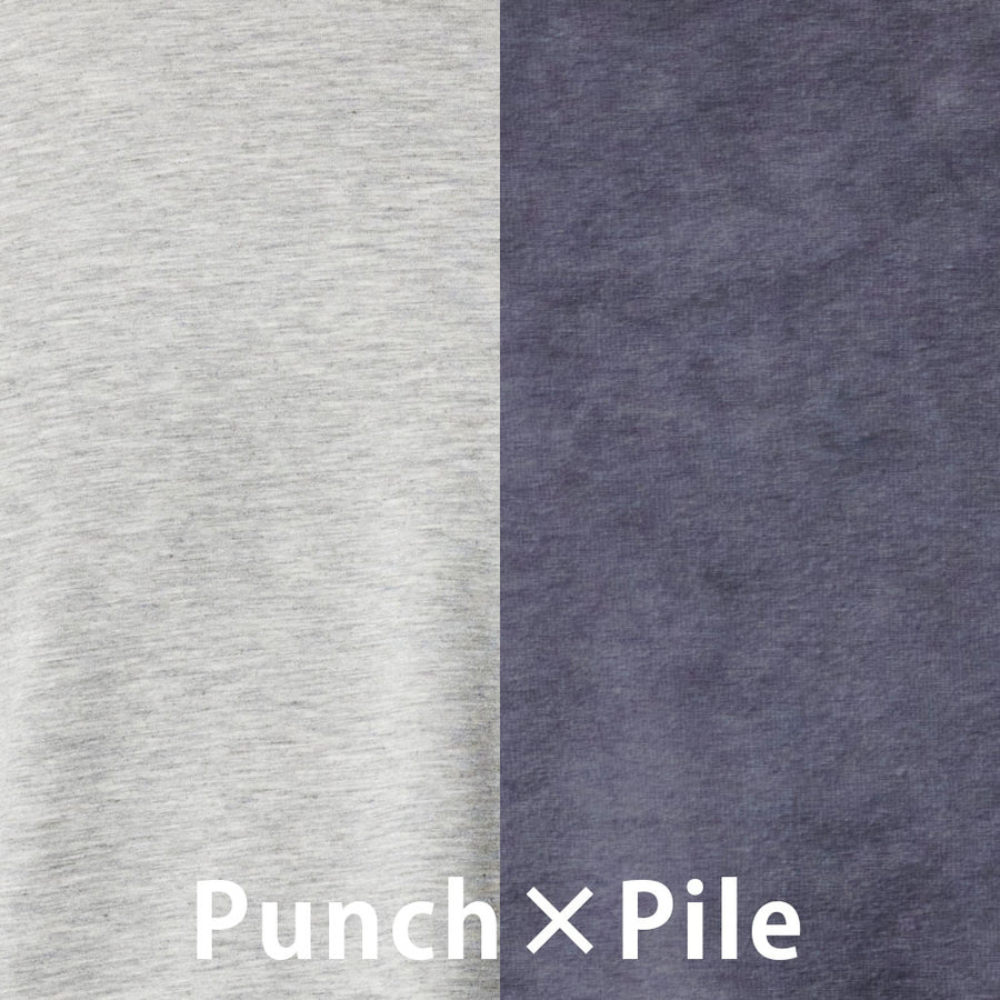 Hybrid T-SHIRT（Punch×Pile）杢Gray×Charcoal Gray [New ITEM]