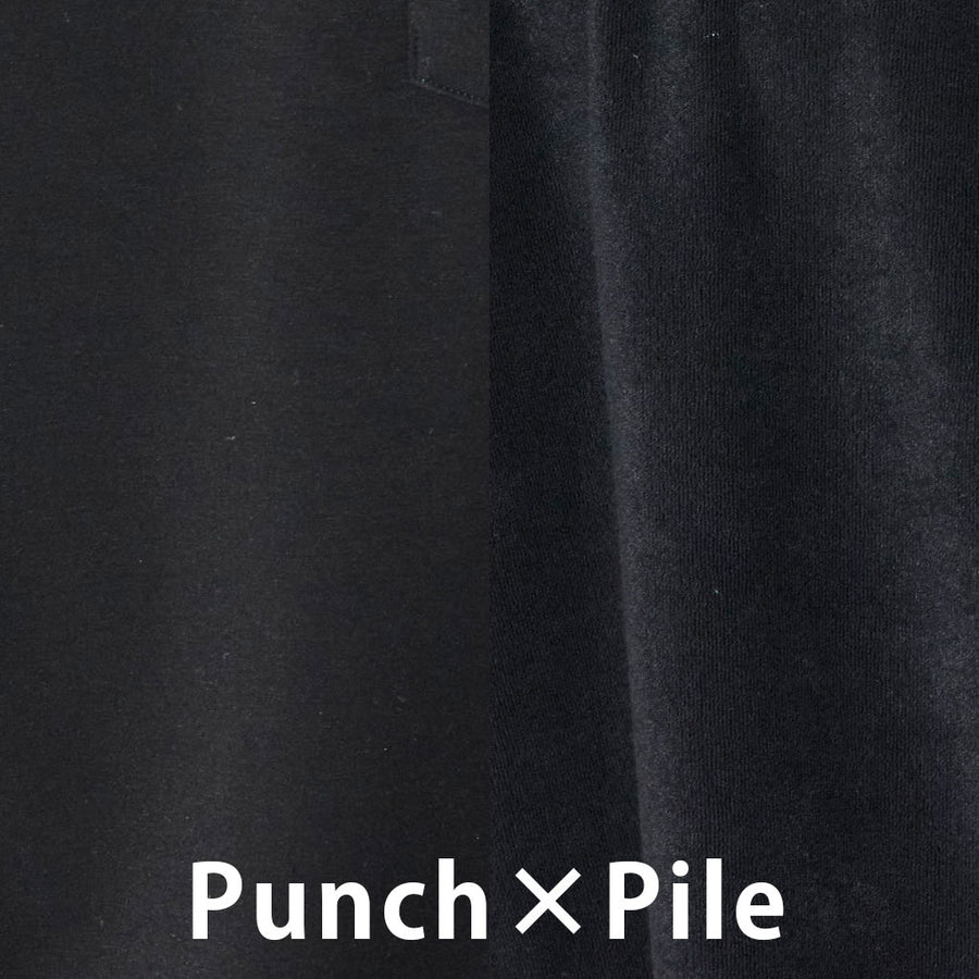 Hybrid LONG T-SHIRT（Punch×Pile）Black×Black [New ITEM]